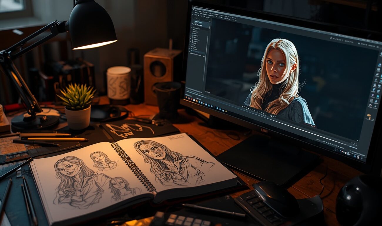 Poser + Traditional Media = A Modern Artist’s Secret Weapon